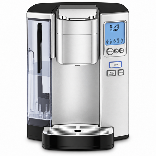 Single-Serve Coffee Maker with 72-oz Reservoir, Stainless Finish