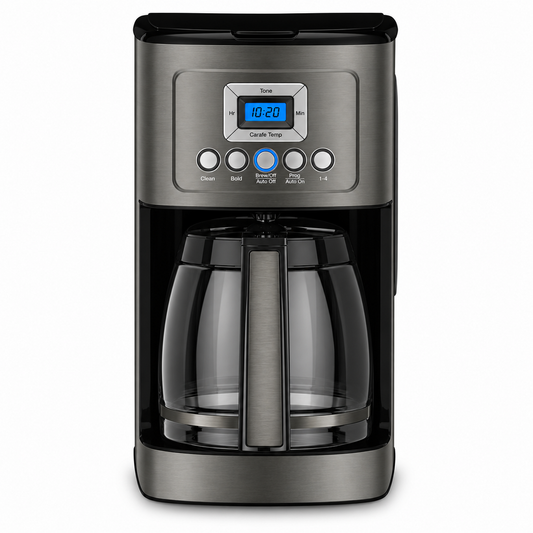 14-Cup Programmable Drip Coffee Maker with Glass Carafe, Black