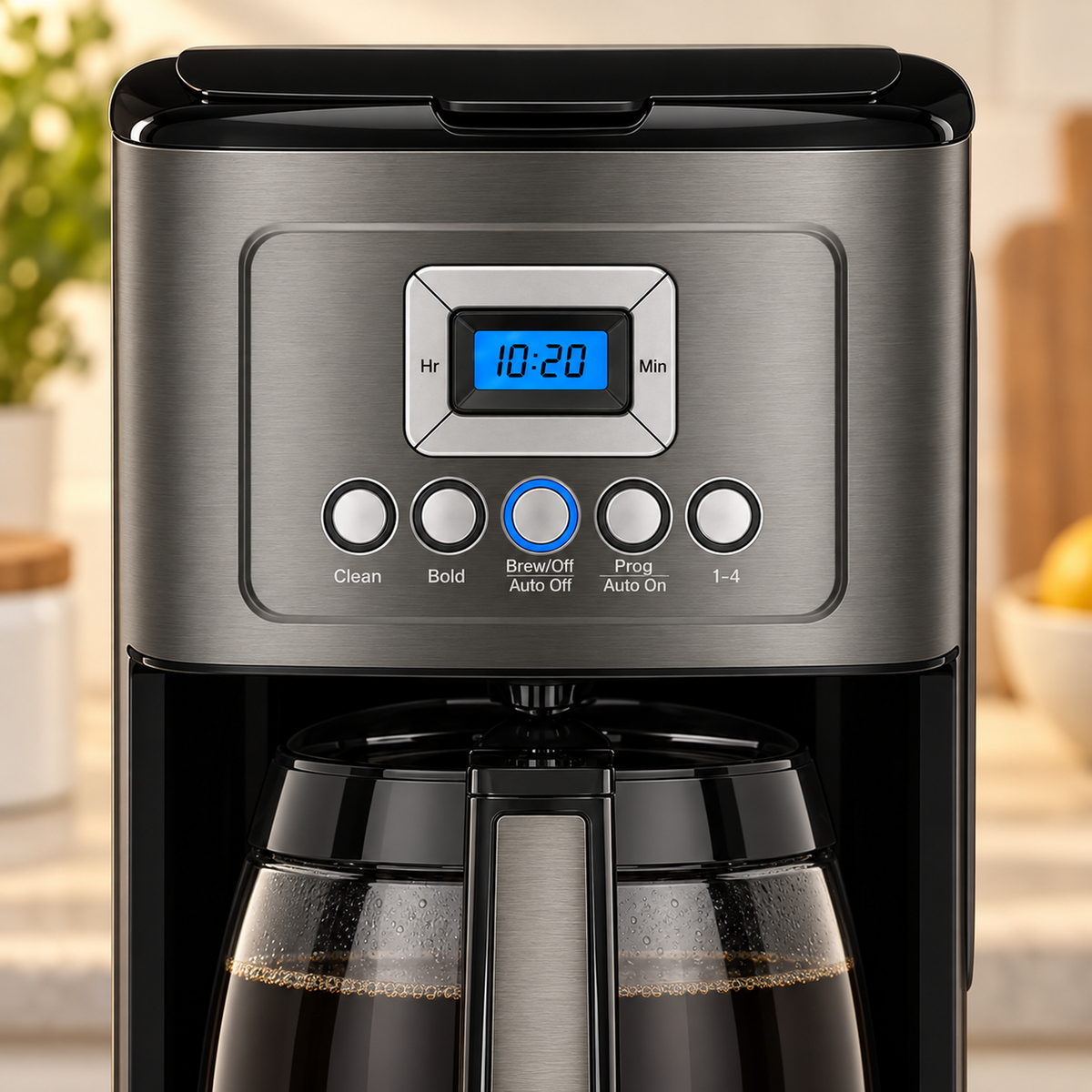 14-Cup Programmable Drip Coffee Maker with Glass Carafe, Black