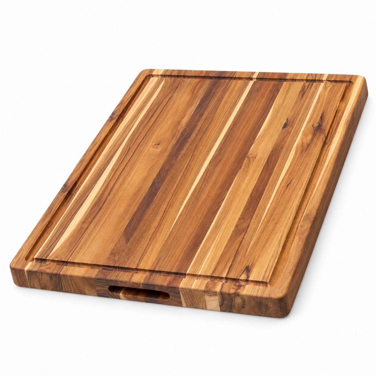 24 x 18 in Reversible Teak Carving Board with Juice Groove