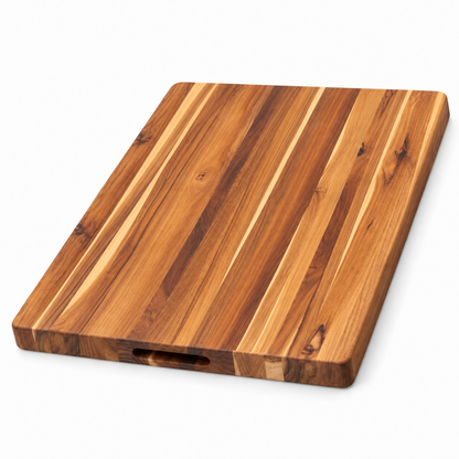 24 x 18 in Reversible Teak Carving Board with Juice Groove